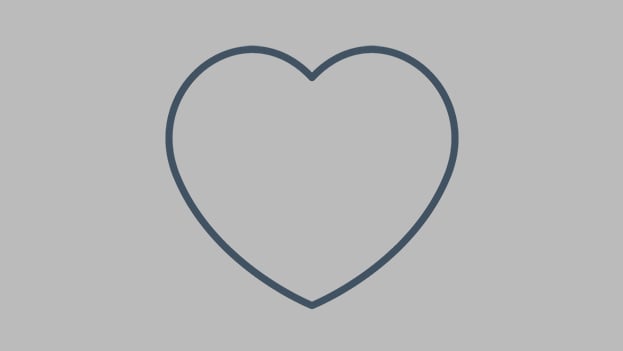 a heart shaped object with a grey background