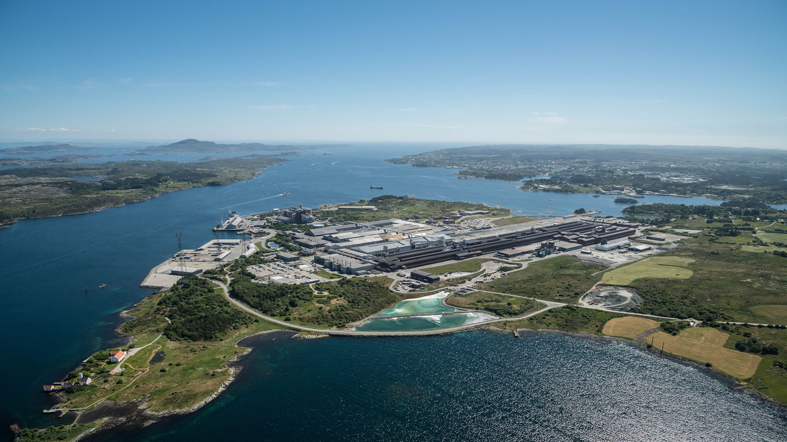 Aerial view of Hydro Karmøy