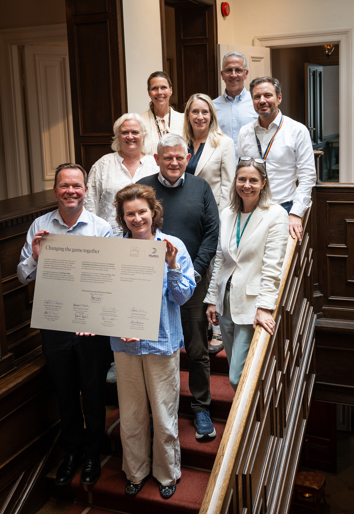 a group of people posing for a photo