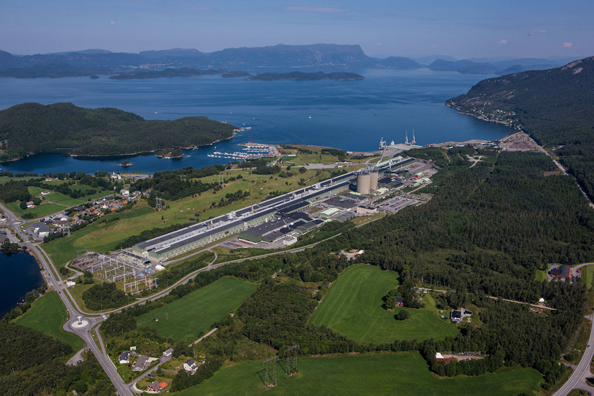 Husnes aluminium plant in Norway