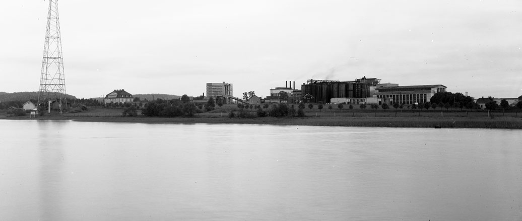 Factory buildings at waterfront