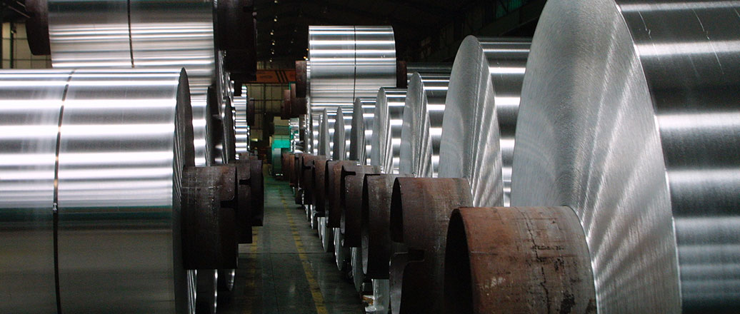 rolls of aluminium
