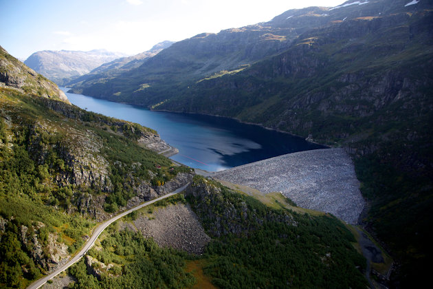 Røldal-Suldal, Valldalen dam og magasin.