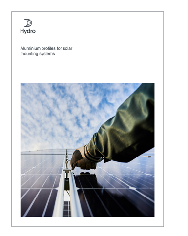 Aluminium profile for solar mounting system